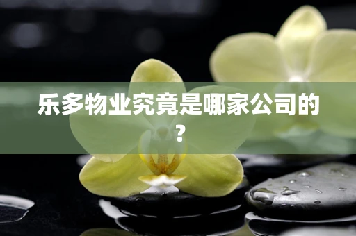 乐多物业究竟是哪家公司的？